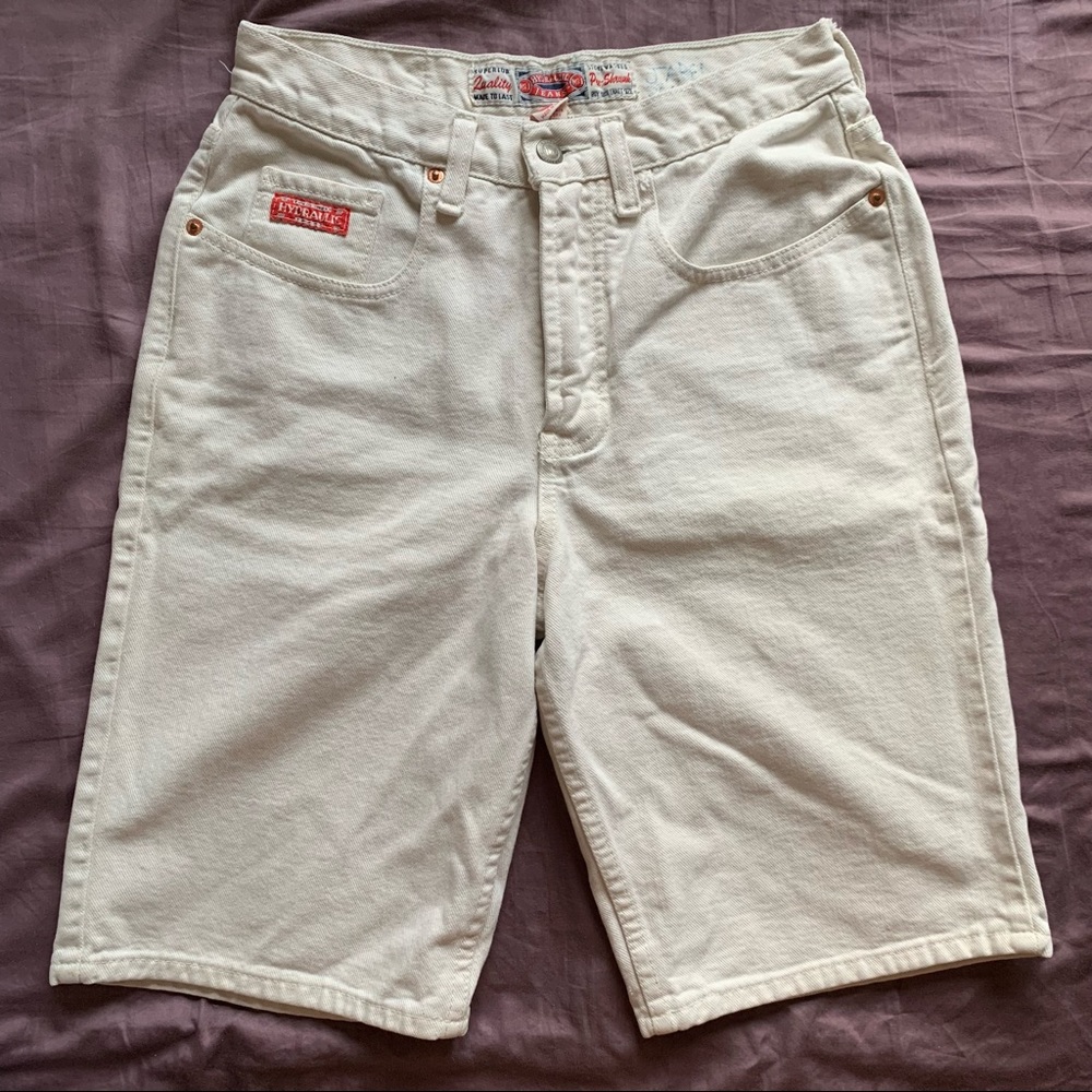 Vintage Denim Shorts - Cream/Off white